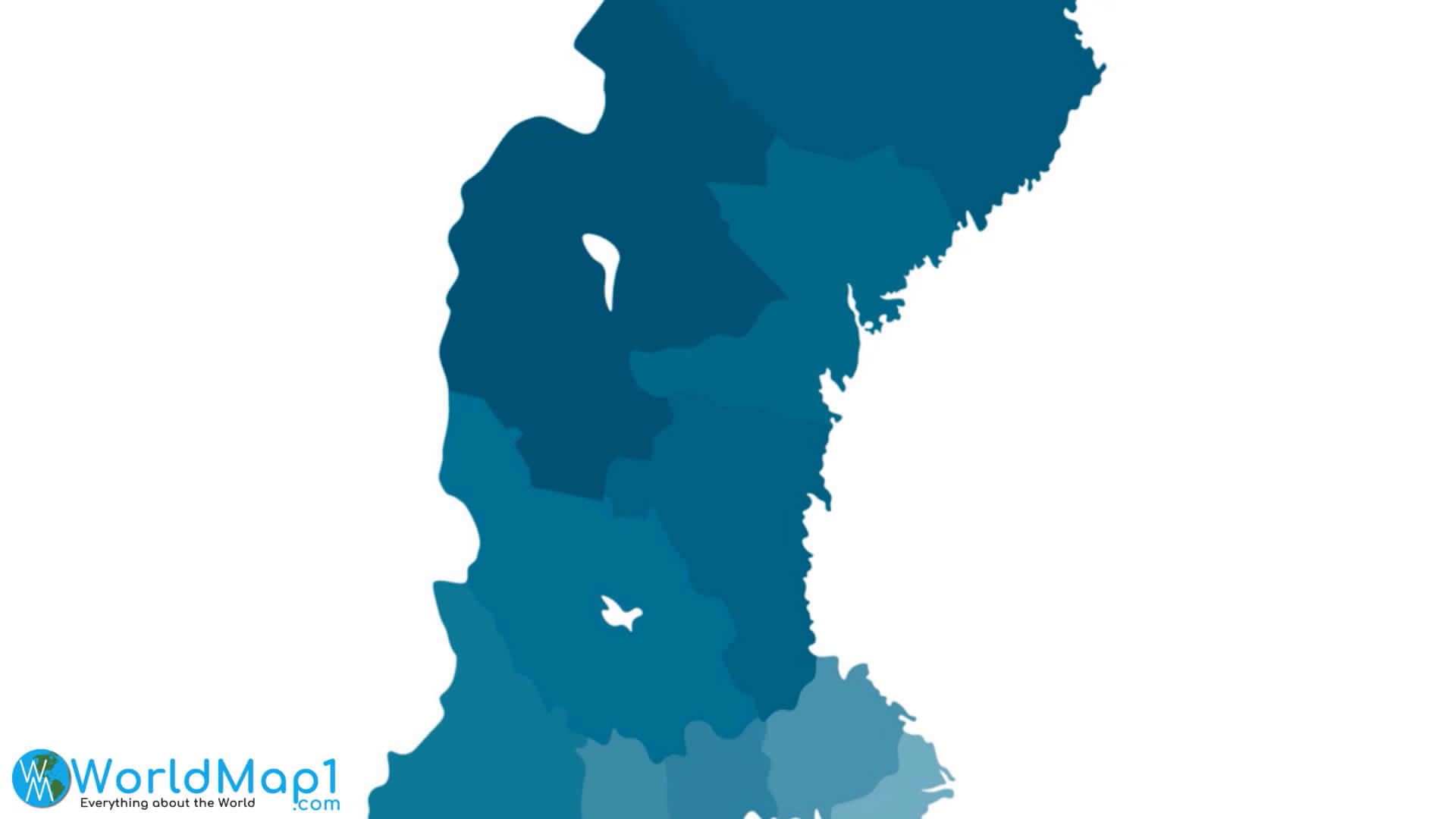 North Sweden Regions Blank Map